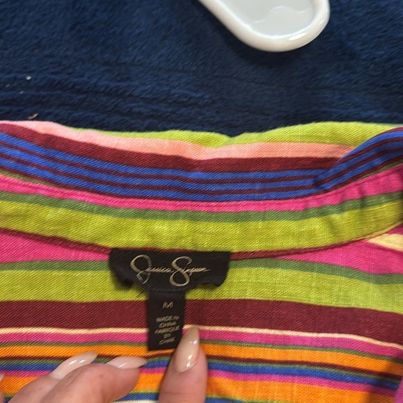 Colorful Striped Button-Up Shirt - Picture 2 of 5